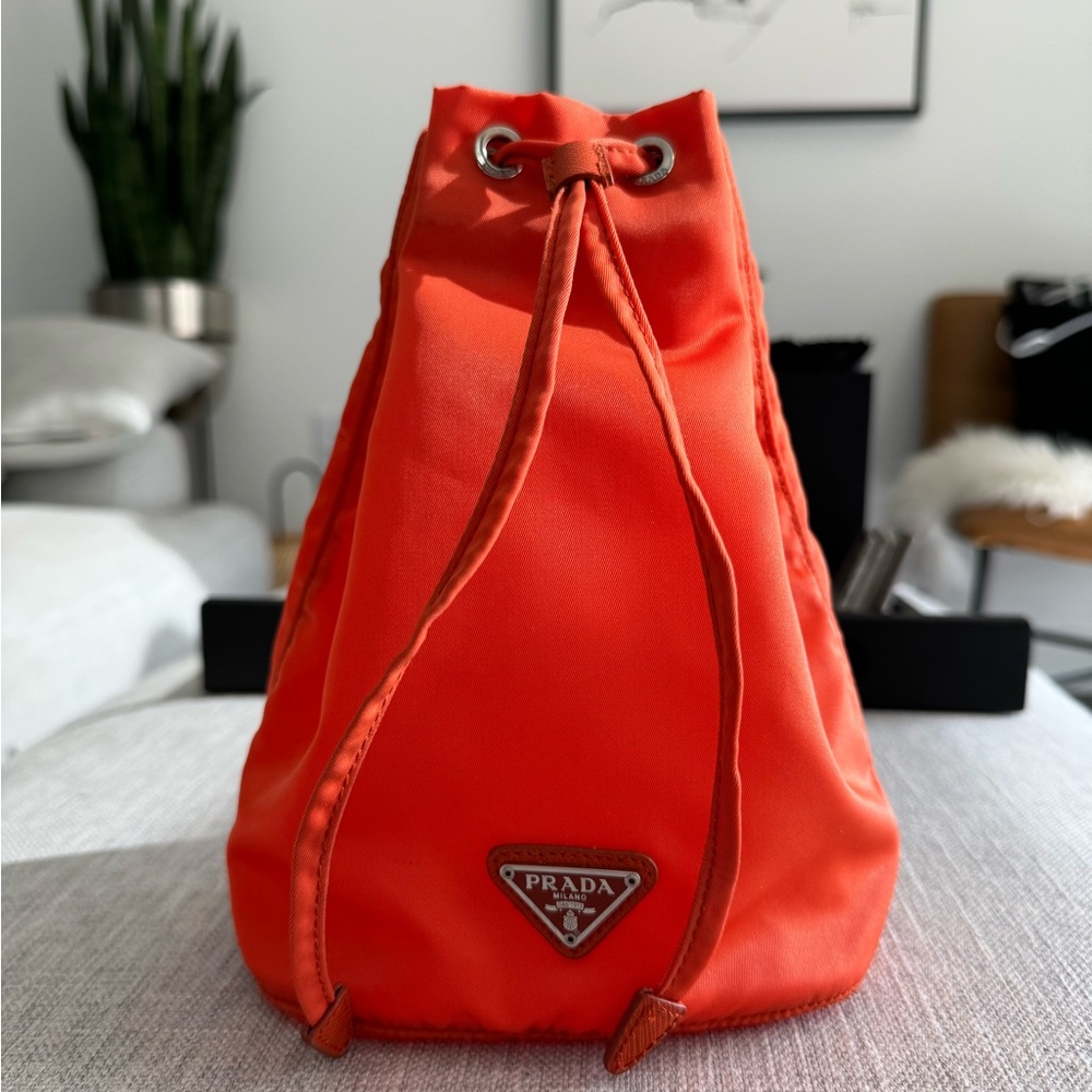PRADA Tessuto Synthetic Clutch Bag.